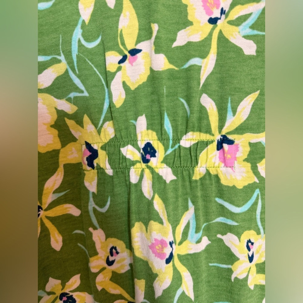 J. Jill Green Floral Print Women’s Tunic size XL - Picture 4 of 6